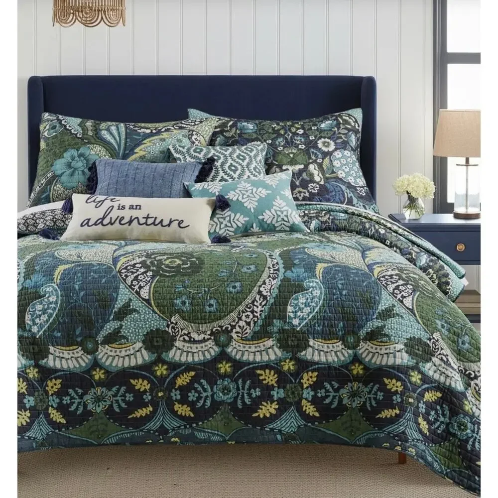 Levtex Home Timeless Collection Jules Blue King Quilt Set with 2 King Shams NWT